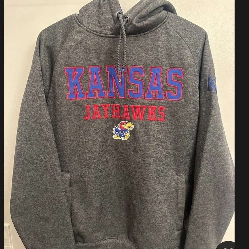 Stadium Athletics Gray Kansas Jayhawks hoodie men's medium